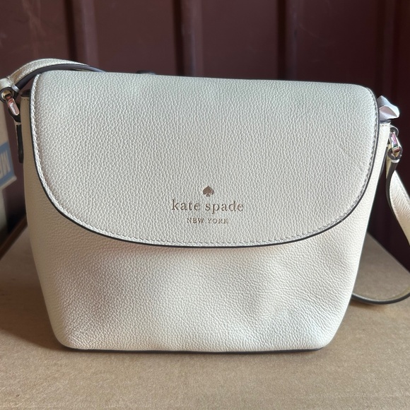 Kate Spade New York Leather Crossbody Bag Bone Small - Picture 1 of 11